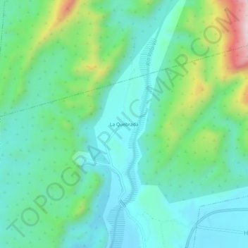 La Quebrada topographic map, elevation, terrain