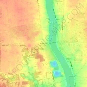 Rathbone topographic map, elevation, terrain