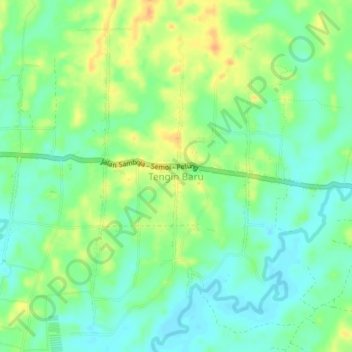 Tengin Baru topographic map, elevation, terrain