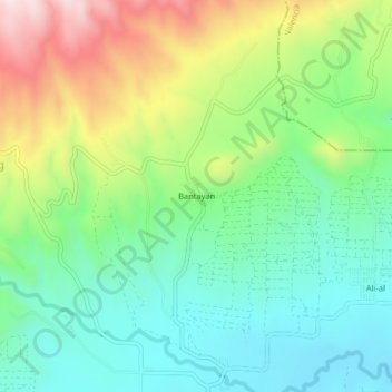 Bantayan topographic map, elevation, terrain