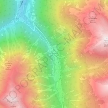 Außersulden topographic map, elevation, terrain