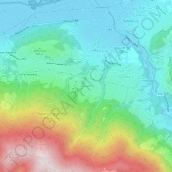 Kienach topographic map, elevation, terrain