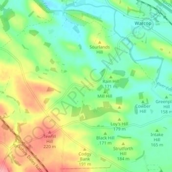 Bleatarn topographic map, elevation, terrain