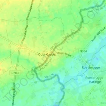 't Kappeltje topographic map, elevation, terrain