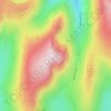 Red Screes topographic map, elevation, terrain