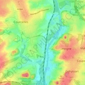 Cité de la Lache topographic map, elevation, terrain