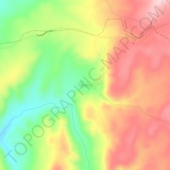 Deveci topographic map, elevation, terrain