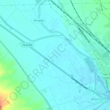 Bodeguilla topographic map, elevation, terrain