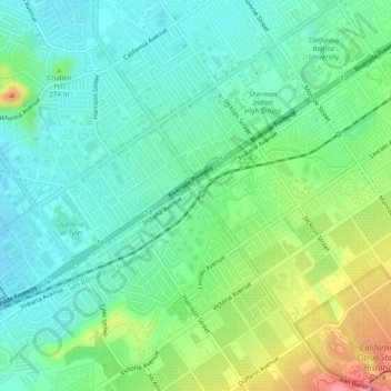 Arlington Station topographic map, elevation, terrain