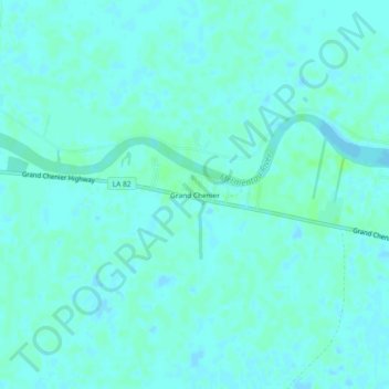 Grand Chenier topographic map, elevation, terrain