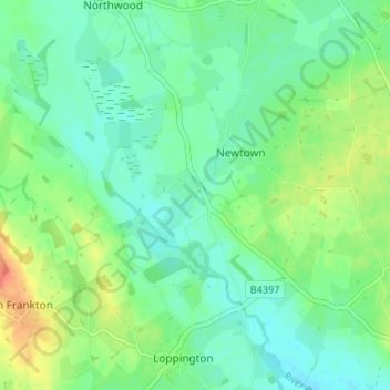 Wolverley topographic map, elevation, terrain