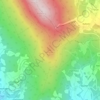 Burgstein topographic map, elevation, terrain