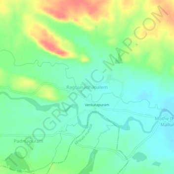 Raghunadhapalem topographic map, elevation, terrain