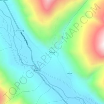 Tungri topographic map, elevation, terrain