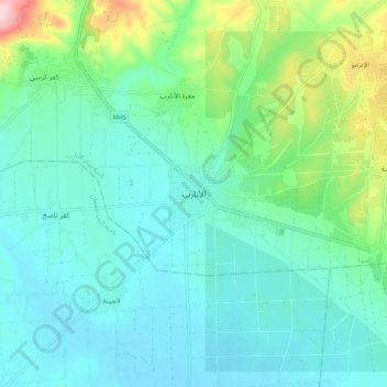 Al-Atareb topographic map, elevation, terrain