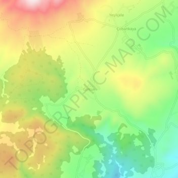Gölcük topographic map, elevation, terrain