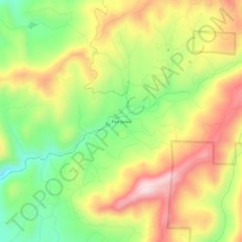 Fort Jones topographic map, elevation, terrain
