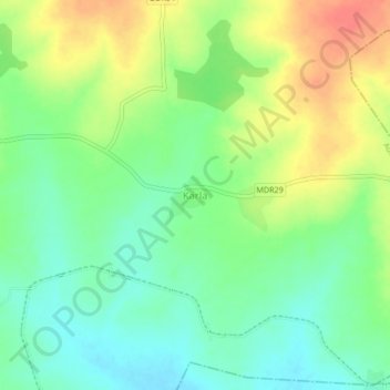 Karla topographic map, elevation, terrain