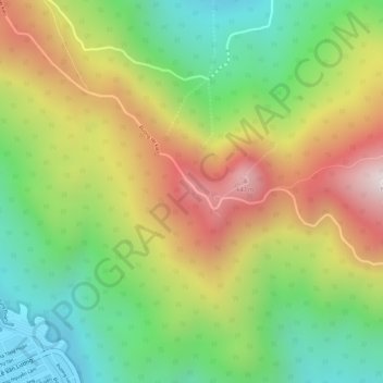 Ban Co Peak topographic map, elevation, terrain