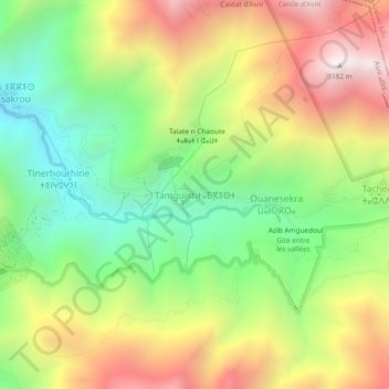 Tamguist topographic map, elevation, terrain