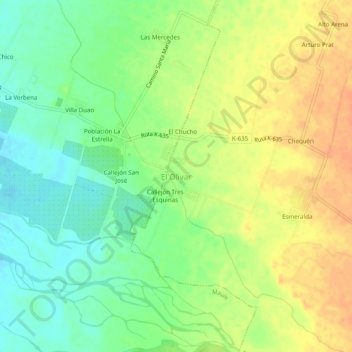 El Olivar topographic map, elevation, terrain