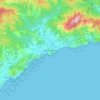 Lloret de Mar topographic map, elevation, terrain