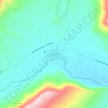 Chorrera topographic map, elevation, terrain
