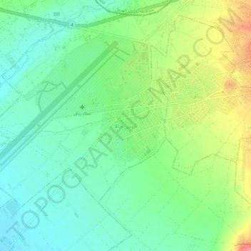 Houch Hala topographic map, elevation, terrain