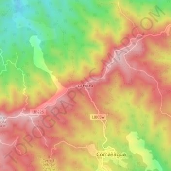 La Flecha topographic map, elevation, terrain