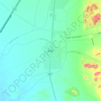 Al Ghazalah topographic map, elevation, terrain