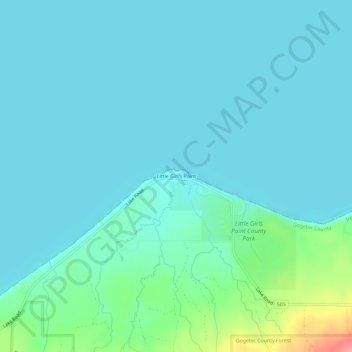 Little Girl's Point topographic map, elevation, terrain