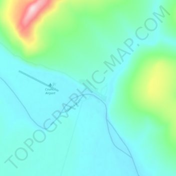 Council topographic map, elevation, terrain