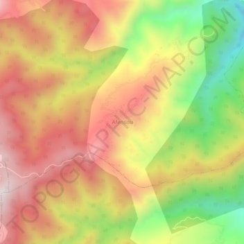 Afensou topographic map, elevation, terrain