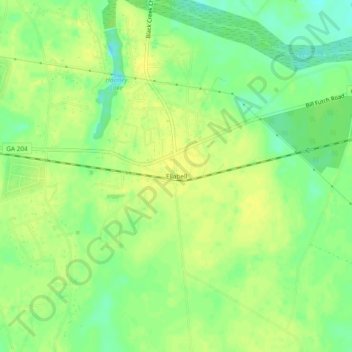Ellabell topographic map, elevation, terrain