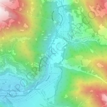 Grailè topographic map, elevation, terrain