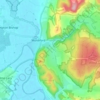 Bagpiper's Tump topographic map, elevation, terrain