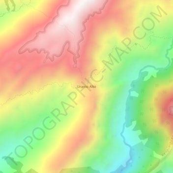 Uranio Alto topographic map, elevation, terrain