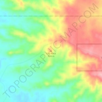Cap Rock topographic map, elevation, terrain
