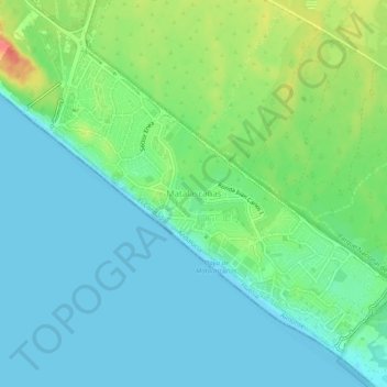 Matalascañas topographic map, elevation, terrain