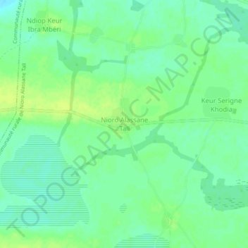 Nioro Alassane Tall topographic map, elevation, terrain