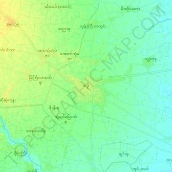 Hpa Do topographic map, elevation, terrain