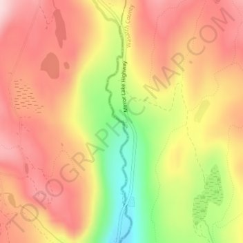 Upper Provo River Falls topographic map, elevation, terrain