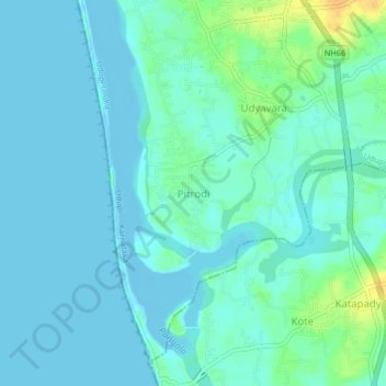 Pitrodi topographic map, elevation, terrain