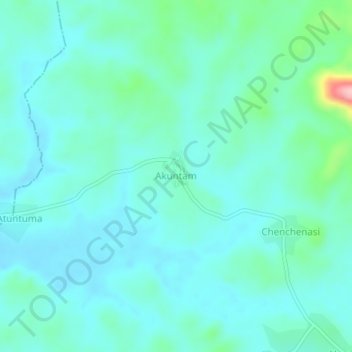 Akuntam topographic map, elevation, terrain