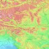 Klagenfurt Land topographic map, elevation, terrain