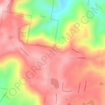 Obi Valley Lookout topographic map, elevation, terrain