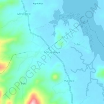 Matuyatuya topographic map, elevation, terrain