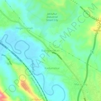 Babakancikao topographic map, elevation, terrain
