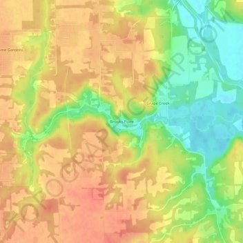 Brooks Point topographic map, elevation, terrain