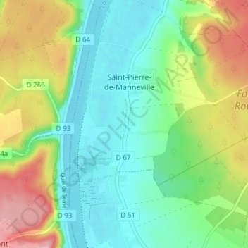 La Marguerite topographic map, elevation, terrain
